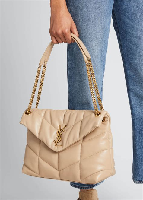 ysl puffer tasche|Medium Loulou Quilted Puffer Leather Shoulder Bag.